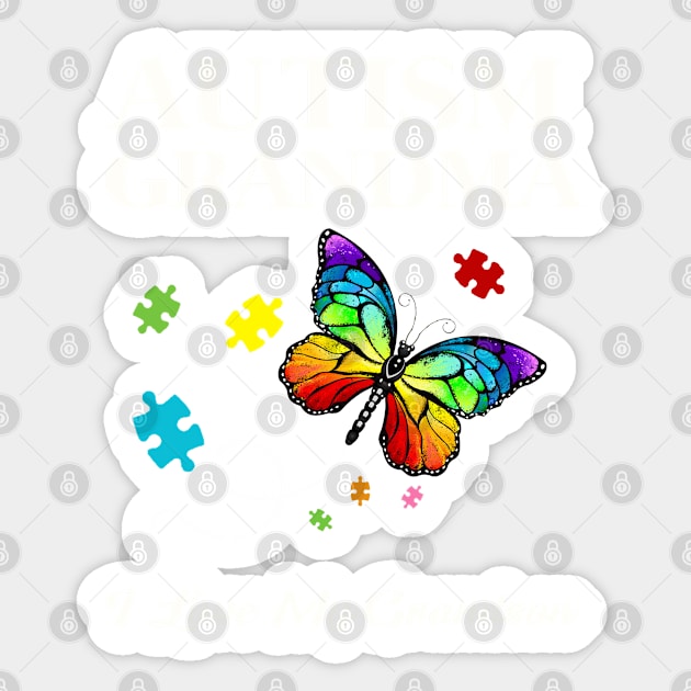 Butterfly Autism Grandma I Love My Grandson Awareness T-Shirt Sticker by Dodgefashion